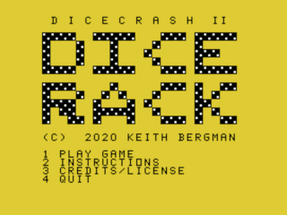 Dice Rack opening screen