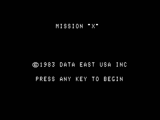 Mission 'X' opening screen