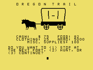 Oregon Trail in-game shot