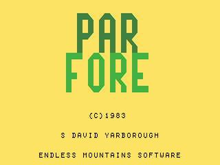Par Fore opening screen