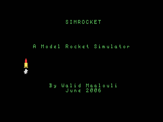 SimRocket opening screen