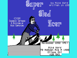 Super Sled Acer opening screen