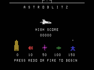 Astroblitz opening screen