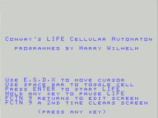 Life opening screen