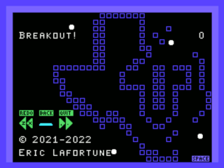 Breakout opening screen