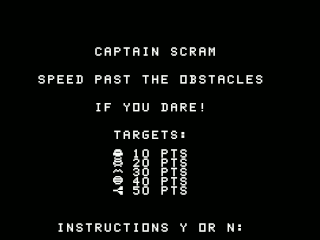 Captain Scram opening screen