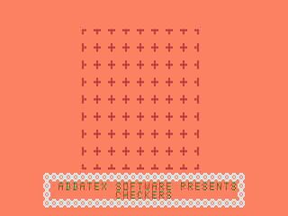 Checkers opening screen