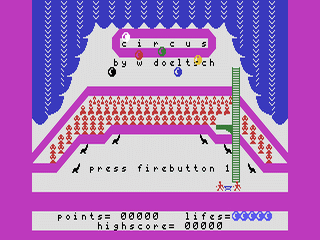 Circus opening screen