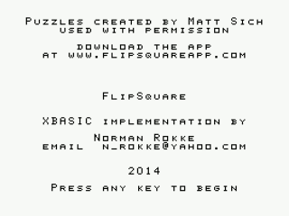 FlipSquare opening screen