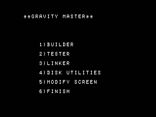 Gravity Master opening screen