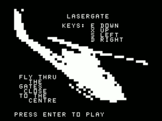 Lasergate opening screen