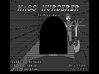 Mass Murderer opening screen