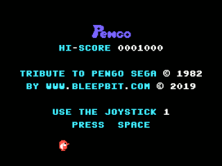 Pengo opening screen