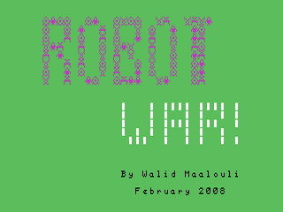 Robot War opening screen