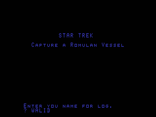 Capture a Romulan opening screen