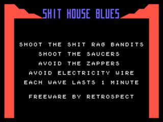 Shithouse Blues opening screen