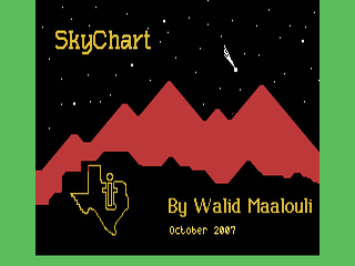 Skychart opening screen