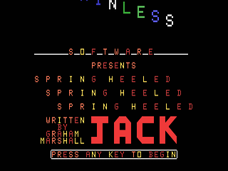 Spring Heeled Jack opening screen