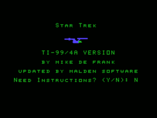 Star Trek opening screen