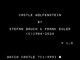 Castle Wolfenstein opening screen
